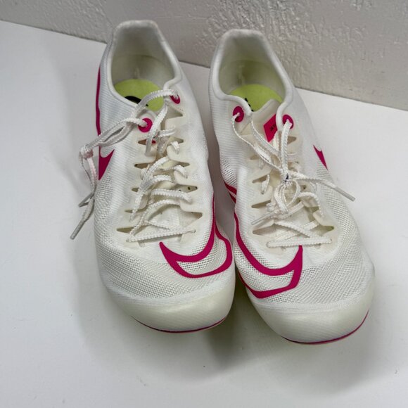 Nike Zoom Ja Fly 4 Sprint Track Spikes White Pink Volt Track & Field Size 14 - Picture 3 of 7